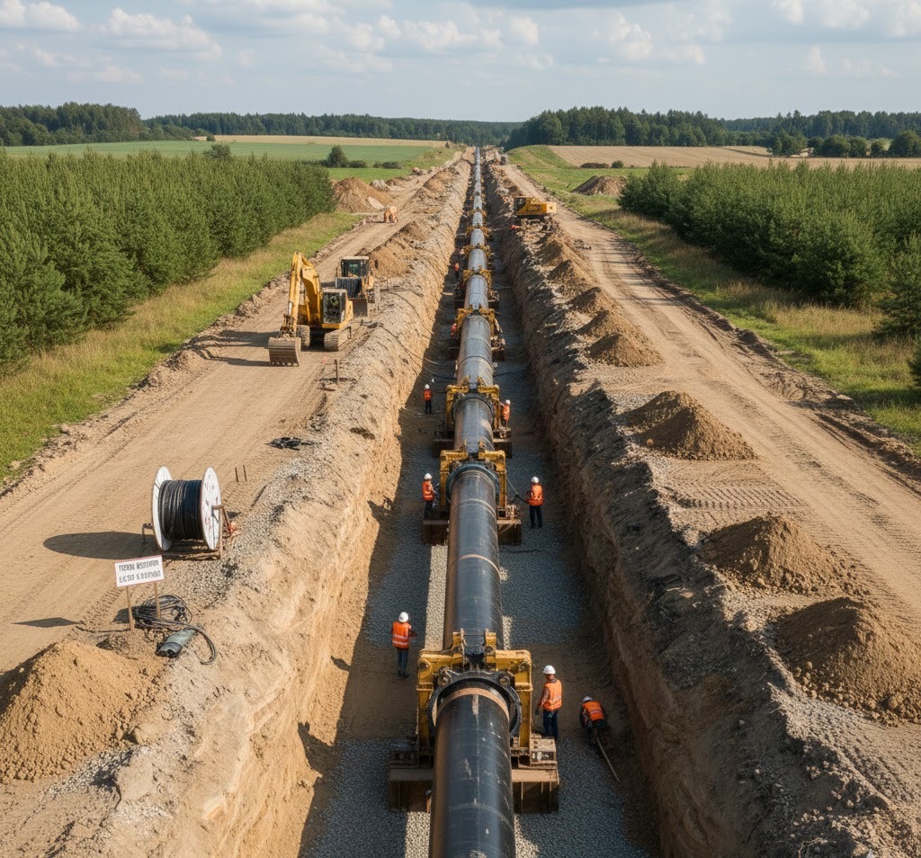 Gazociąg na działce